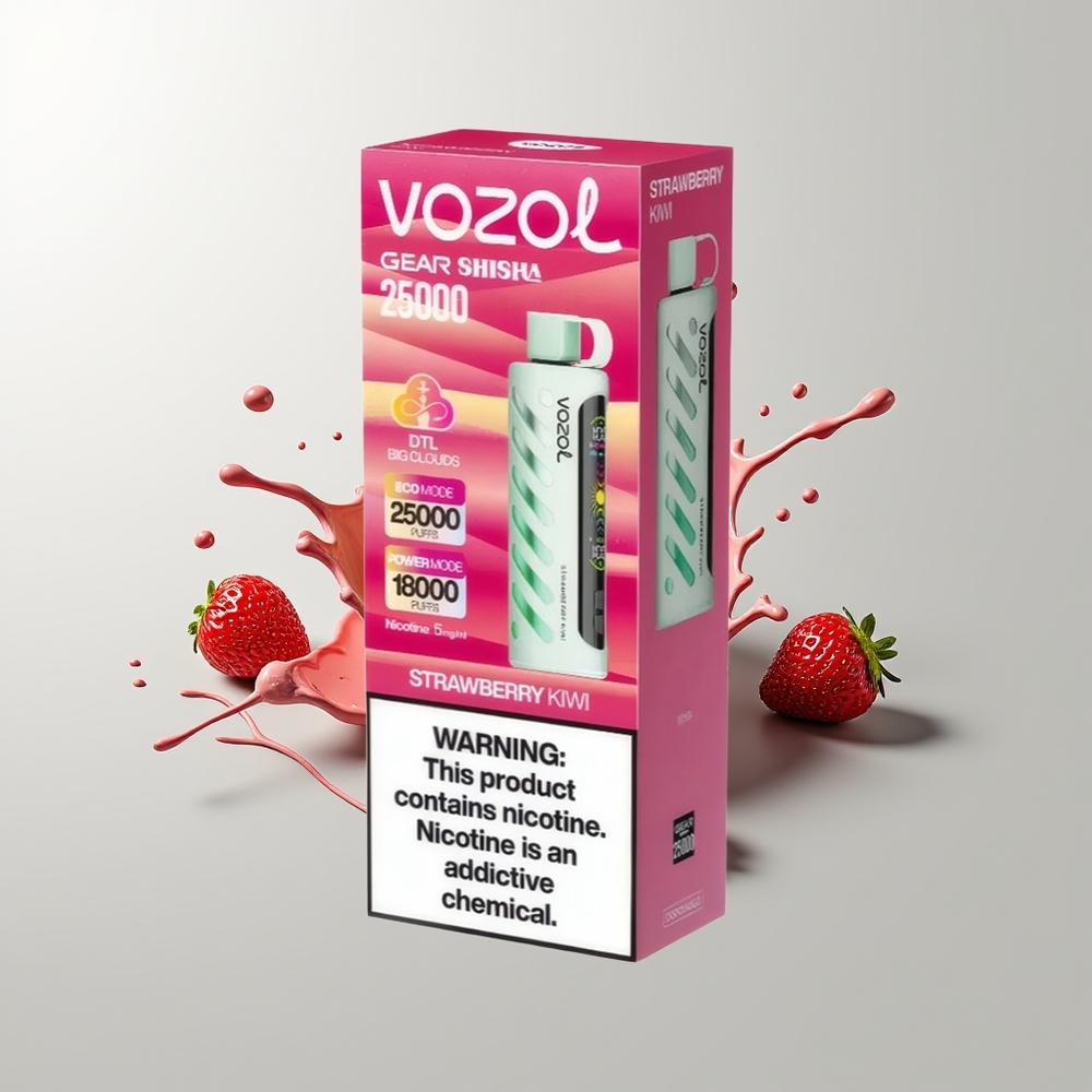 Strawberry Kiwi VOZOL Gear Shisha 25000 Puffs Disposable Vape Ireland Wholesale