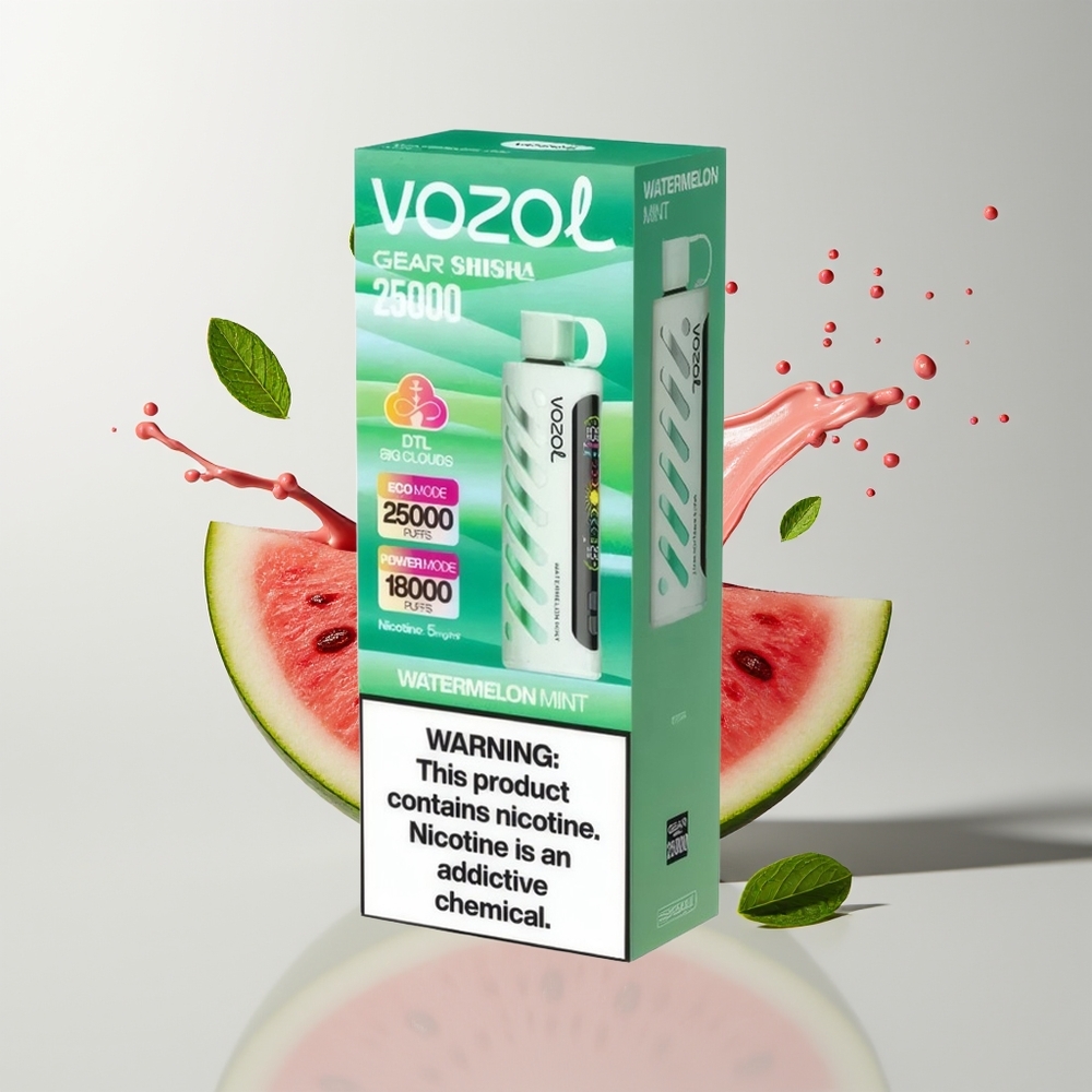 Watermelon Mint VOZOL Gear Shisha 25000 Puffs Disposable Vape Ireland Wholesale